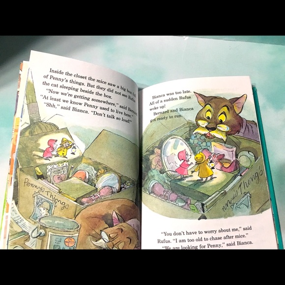 WALT DISNEY’S VTG 70s THE RESCUERS. HARDCOVER BOOK - Picture 12 of 15